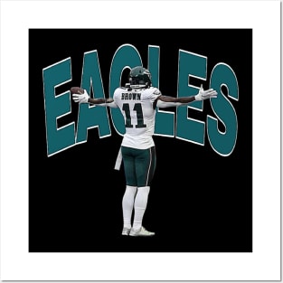 fly eagles fly : AJ brown star Posters and Art